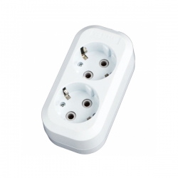 Колодка удлинителя  2 гнезда с з/к